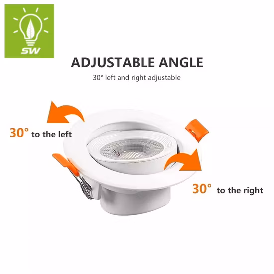 CE RoHS утвердил 5W/7W/10W/15W/20W/30W встраиваемый потолочный круглый светодиодный светильник COB